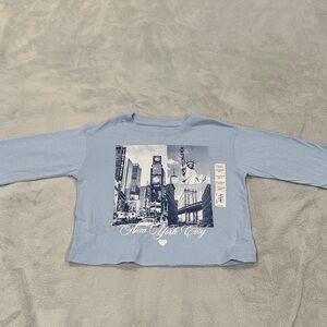 Kohl's Light Blue New York City Long Sleeve Tee